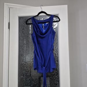 Suzy Shier Elegant Blue Women's Blouse